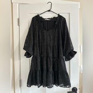 Casual Black Lace Dress